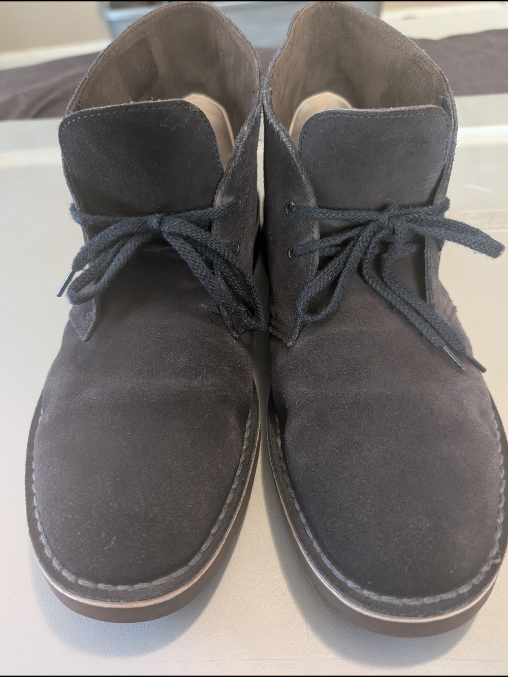 Title: Clarks Blue Suede Chukka Desert Boots - Size 11